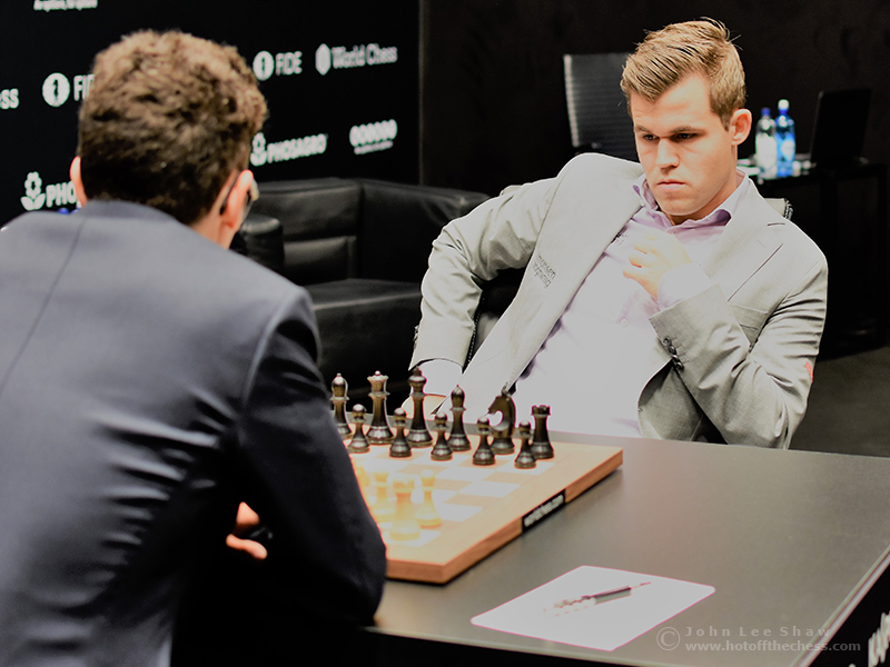 Magnus Carlsen attending The FIDE World Chess Championship 2018