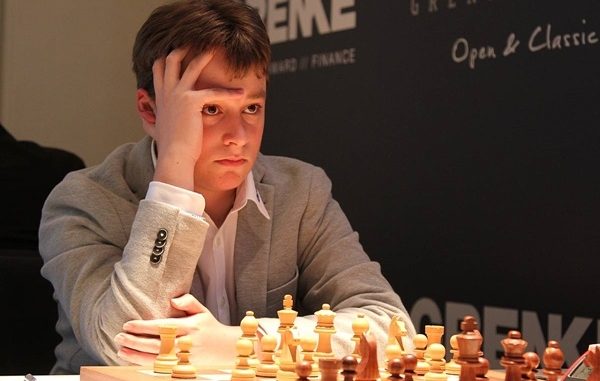 Vincent Keymer during the Grenke Chess Classic 2019. Image © Georgios Souleidis, http://www.grenkechessclassic.de